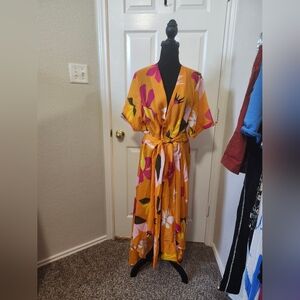 Thread Story Floral Kimono Wrap Jacket 1x